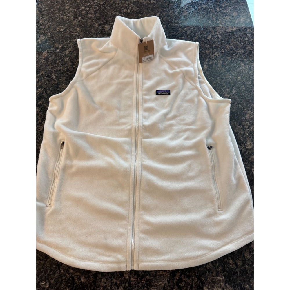 Patagonia Womens Classic Microdini Vest Birch White Fleece 23175 XL NEW